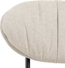 SOPHIA Beige (stof Apia 453)/zwart onderstel - RELAXFAUTEUIL STOEL VOOR DE WOONKAMER/HET KANTOOR MET BEKLEDING