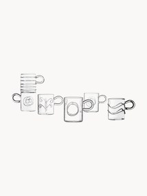 Handgemaakte espresso kopjes Deco' Clear, set van 6