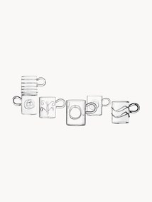 Handgemaakte espressokopjes Deco' Clear van borosilicaatglas, 6-delig