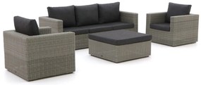 Stoel-bank loungeset Intenso | 5 personen | Loungeset Grijs | Wicker (vlechtwerk) | Kees Smit Tuinmeubelen
