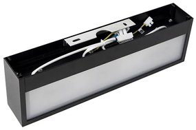 Design langwerpige wandlamp zwart 35 cm - Houx