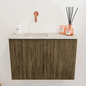 Mondiaz Joya DLux 60cm toiletmeubel dusk met wastafel faye links zonder kraangat ostra
