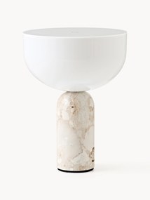 Kleine draagbare LED-tafellamp Kizu van marmer, dimbaar