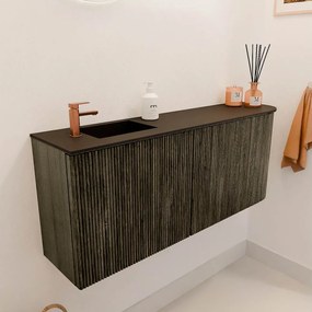 Mondiaz Joya 100cm toiletmeubel ronding rechts shadow met wastafel faye links 1 kraangat urban