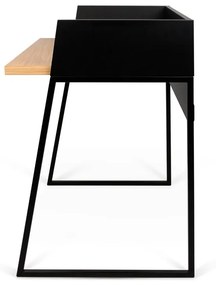 TemaHome Volga Compact Bureau Zwart Met Eiken - 90 X 60cm.