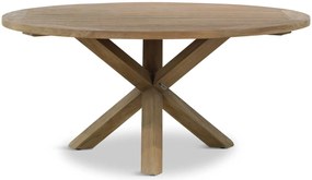 Dining Tuintafel rond 160 cm Teak Old teak greywash Sand City rond