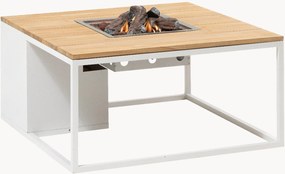 Outdoor salontafel Cosiloft met vuurkorf & teakhouten tafelblad