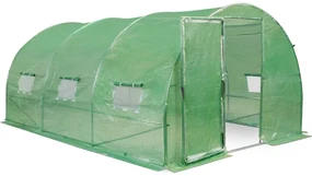 Folie tunnel met metalen frame 3x4,5m Garden Point groen met deur
