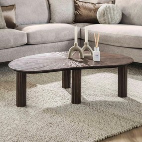 Salontafel Bruin Teakhout Organisch - 110 X 68cm.