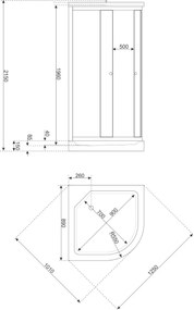 Kerra Petrus complete douchecabine 90x90x216cm