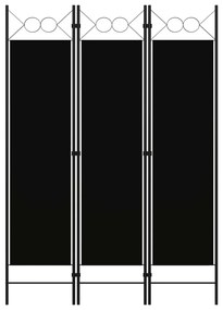 vidaXL Kamerscherm met 3 panelen 120x180 cm zwart