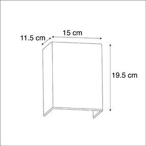 Moderne wandlamp jute grijs met stoffen kap - Vete Modern E27 Binnenverlichting Lamp