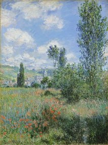 Monet, Claude - Kunstreproductie View of Vetheuil, 1880, (30 x 40 cm)
