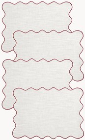 Katoenen placemats Sabina, 4-delig