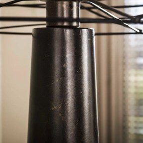 Vloerlamp Met Open Draadkap Bruin