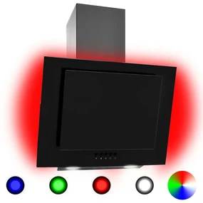 vidaXL Afzuigkap RGB-LED 60 cm roestvrij staal en gehard glas