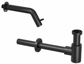 INK 3B Fonteinkraanset - wandFonteinkraan - designSifon - zwart mat 9902451