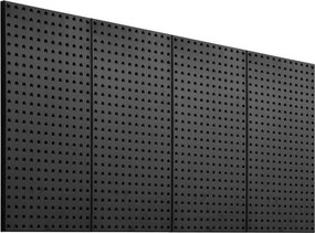 VEVOR Gereedschapswand, 61 x 30 cm, set van 4, stalen wandorganizer met prikbord, gereedschapsbord voor woonkamer, garage, gereedschapsopslag, werkbank, kantoororganisatie, hobbykamer, keuken, huis, zwart