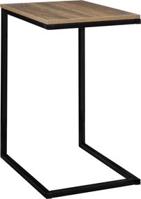 5Five Chevron 45x35x66 cm– Bijzettafel – Hout/metaal – Lichtbruin/zwart – Compact&amp;stijlvol– Industrieel design