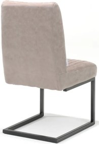 Eetkamerstoel - Sanne - Lederlook Soft Pebble