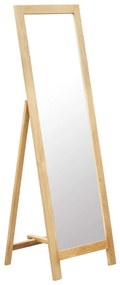 vidaXL Spiegel vrijstaand 48x46,5x150 cm massief eikenhout
