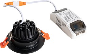 Inbouwspot zwart 6,8cm incl. LED 750 lm dimbaar IP23 - Gaius