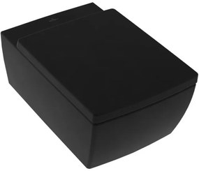 Villeroy & boch Memento 2.0 wandcloset 56cm z/spoelrand C + p.black 4633r0r7