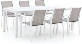 Diningset Bernstein  | 6 personen aluminium | Tuinset stapelbaar | 7-delig | Kees Smit Tuinmeubelen