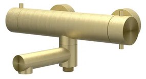 IVY Concord Badthermostaatkraan opbouw - draaibare baduitloop - omstel - RVS316 - geborsteld mat goud PVD 6301012