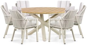 Tuinset 6 personen 150 cm Aluminium/rope Taupe Lifestyle Garden Furniture Verona/Ancona