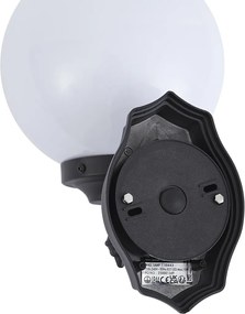 Klassieke buiten wandlamp zwart met opaal glas IP44 - Champs