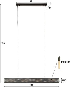 Hanglamp Rond Metaalgaas Zwart