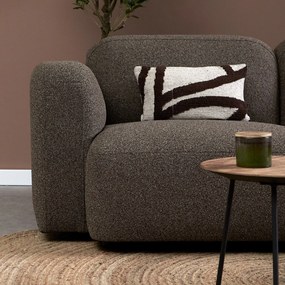 Bruine Hoekbank Chaise Longue Rechts