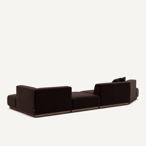 Open hoekbank rechts XL fluweel, JACOPO