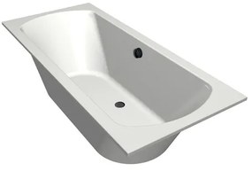 Xenz Lagoon Duobad - 180x80x53 - afvoer Midden - acryl - wit 6928-01