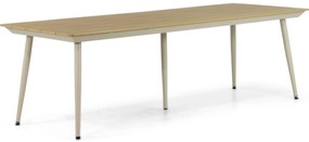 Dining Tuintafel rechthoekig  240 x 92 cm Aluminium/Polywood (teakfinish) Taupe Matale