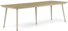 Dining Tuintafel rechthoekig 240 x 92 cm Aluminium/Polywood (teakfinish) Taupe Matale