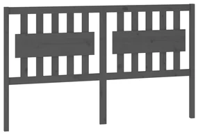 vidaXL Hoofdbord 165,5x4x100 cm massief grenenhout grijs