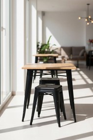 Torix Vierkante Tafel Natuurlijk Hout 70 cm