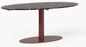 Ovale marmeren eettafel Miley, verschillende formaten, wijnrood
