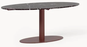 Ovale marmeren eettafel Miley, verschillende formaten, wijnrood