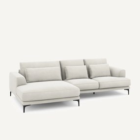 XL hoekbank links in linnen fluweel, MARSILE