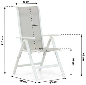 Hartman Alice Comfort Standenstoel Aluminium/textileen Wit
