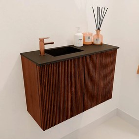 Mondiaz Joya 60cm toiletmeubel ruby met wastafel faye links 1 kraangat urban