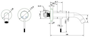 Best Design Ore inbouw wastafelkraan 20cm RVS