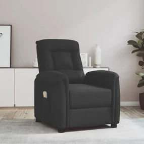 vidaXL Massagestoel verstelbaar microvezelstof zwart