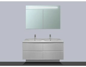 Saniclass New Future badmeubel 120cm hoogglans wit met spiegelkast sw2182/sw3067/sw3168/