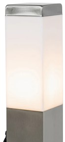 Moderne buitenlamp 45 cm staal met stopcontact IP44 - Malios Design, Modern E27 IP44 Buitenverlichting