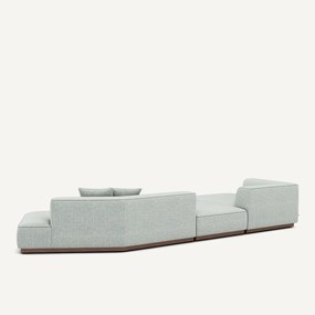 Open hoekbank links XL in gevlekte canvas, Jacopo