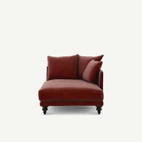 Longchair in fluweel, Lazare